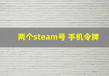 两个steam号 手机令牌